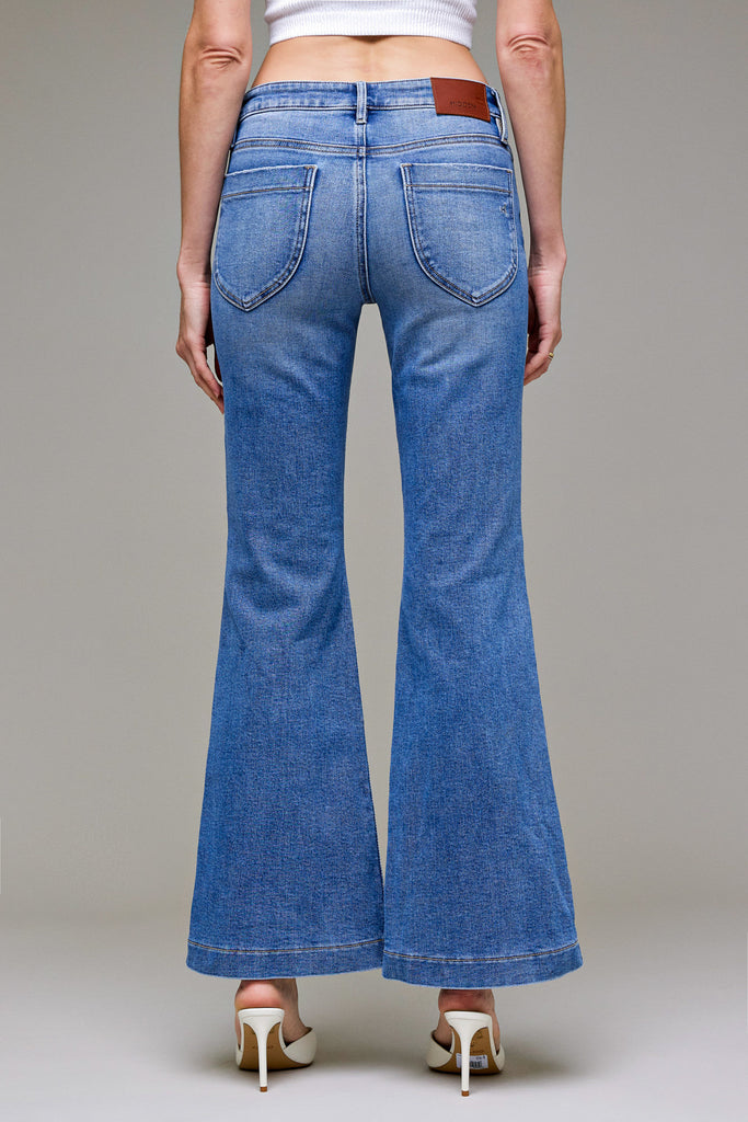 [HAPPI] Medium Light Stretch Clean Low Rise Flare