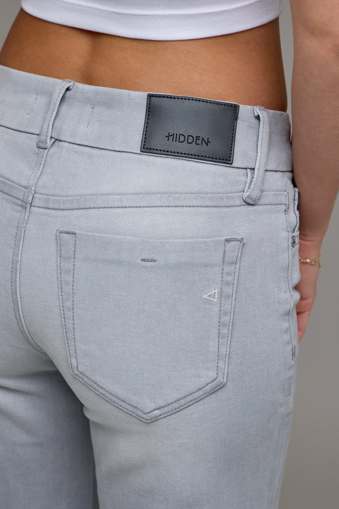 [HAPPI] Light Grey Double Waistband Low Rise Comfort Flare