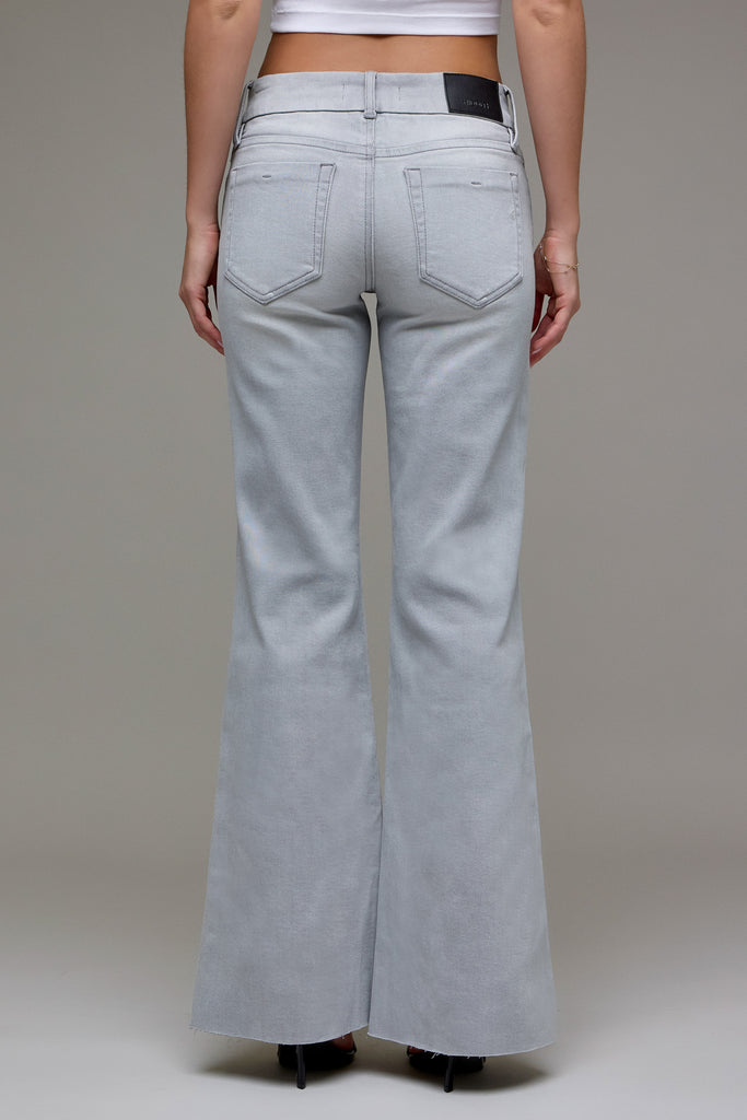 [HAPPI] Light Grey Double Waistband Low Rise Comfort Flare