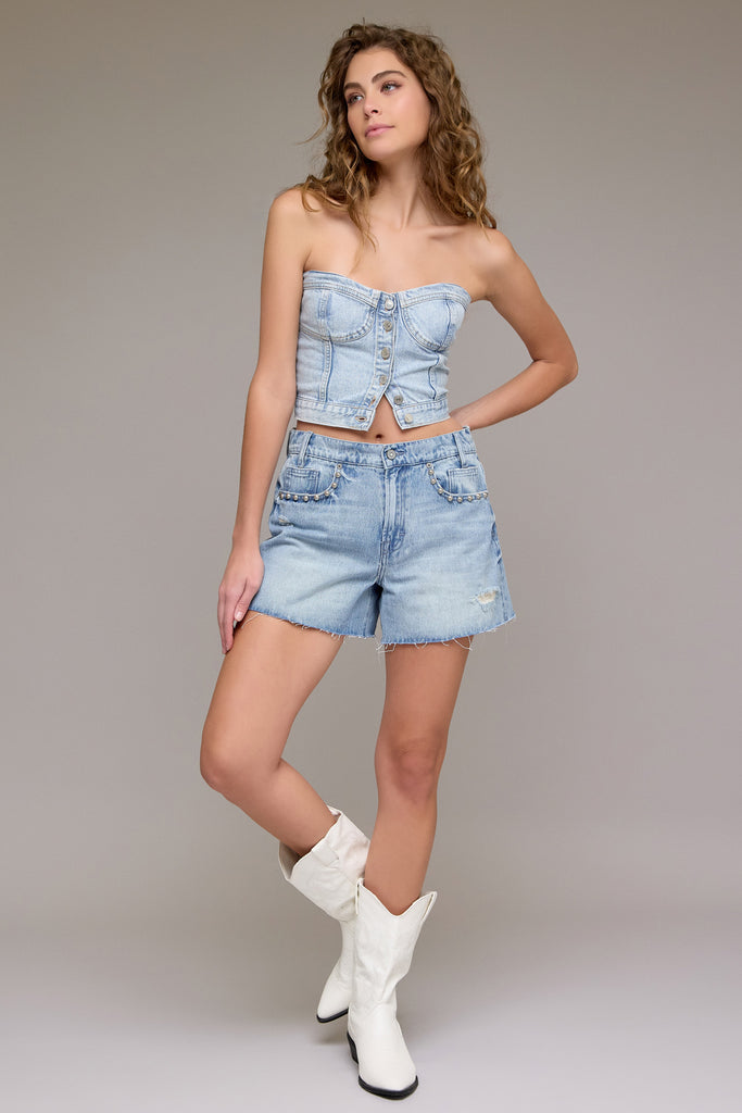 [KAYLA] RELAXED SHORTS WITH STUDS