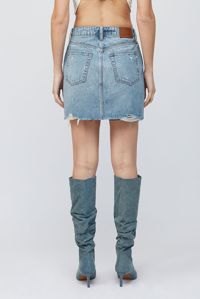 [PEYTON] MEDIUM DARK CLASSIC MINI SKIRT