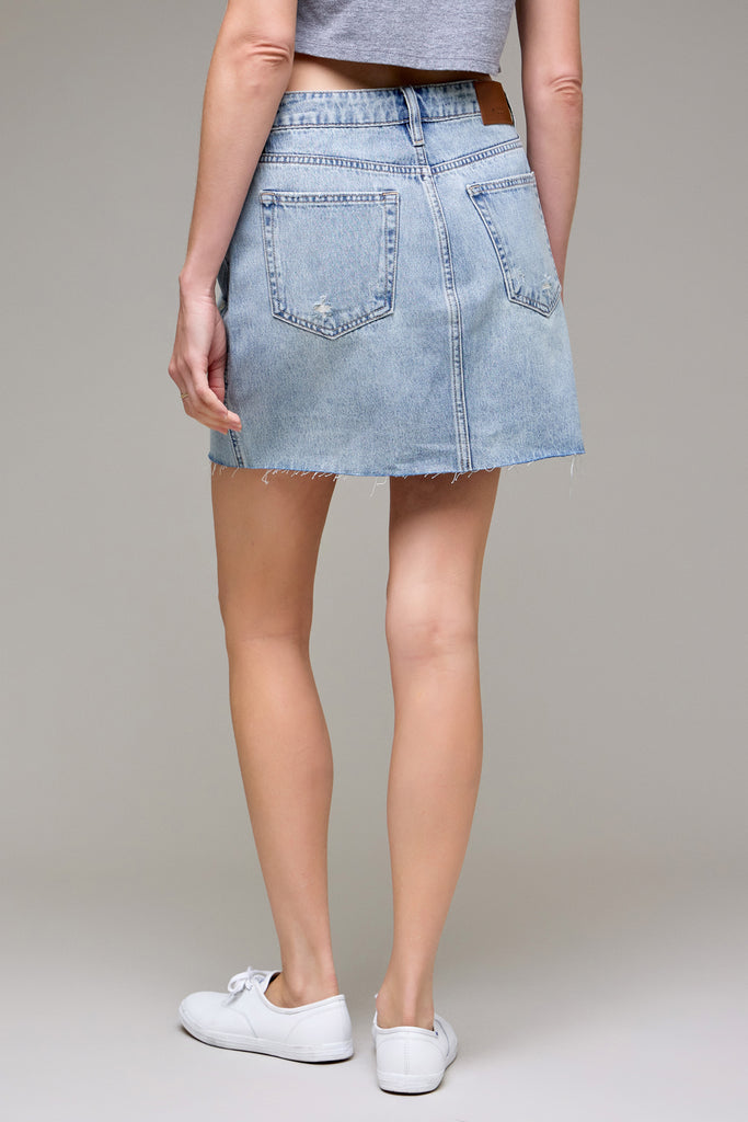 [PEYTON] Medium Light Grinded Mini Skirt