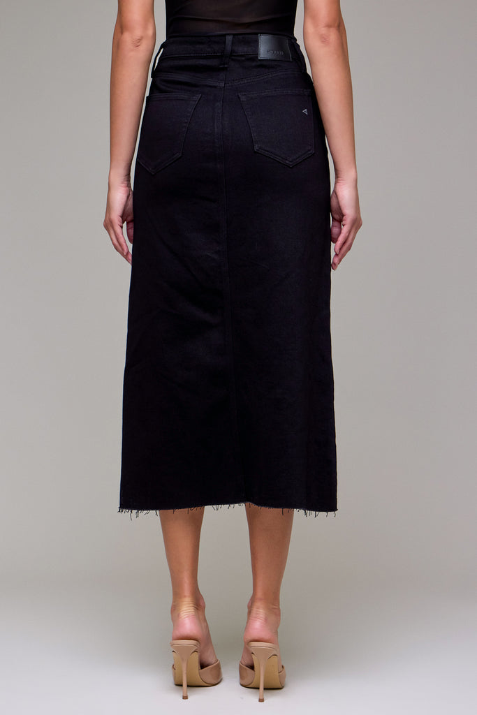 [PEYTON] BLACK 34" INSEAM MIDI SKIRT