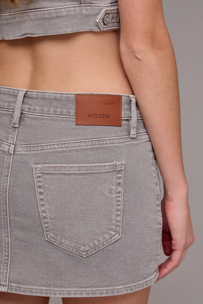[PEYTON] Gravel Long Low Rise Micro Mini Skirt