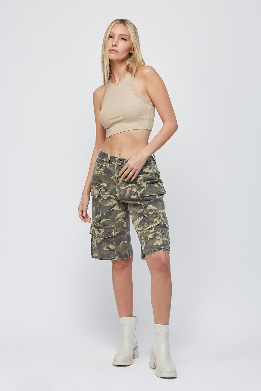 [ALYX] CAMO PRINT CARGO BAGGY SHORTS