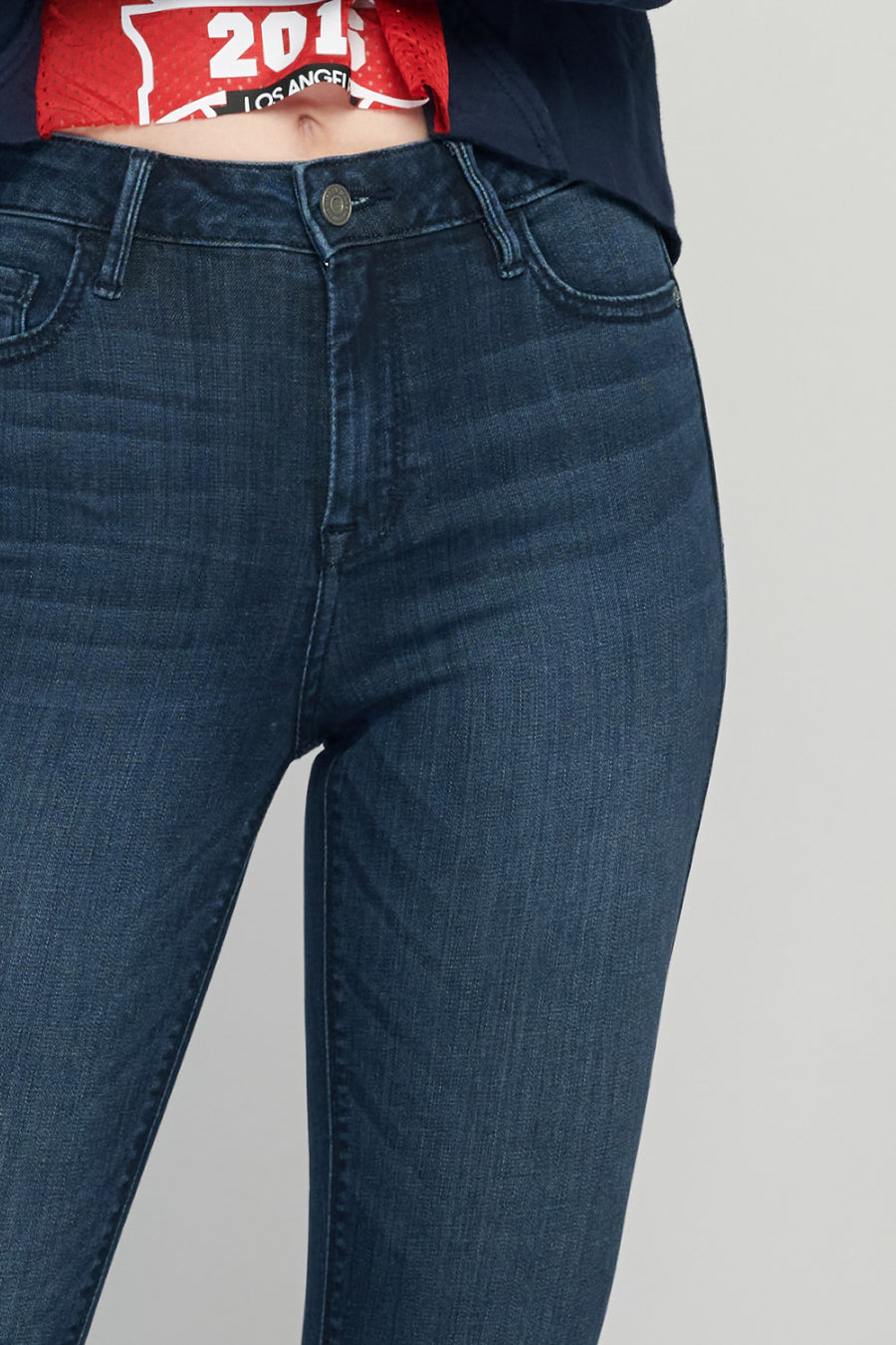 AMELIA <p/> DARK WASH CLEAN STRETCH SKINNY