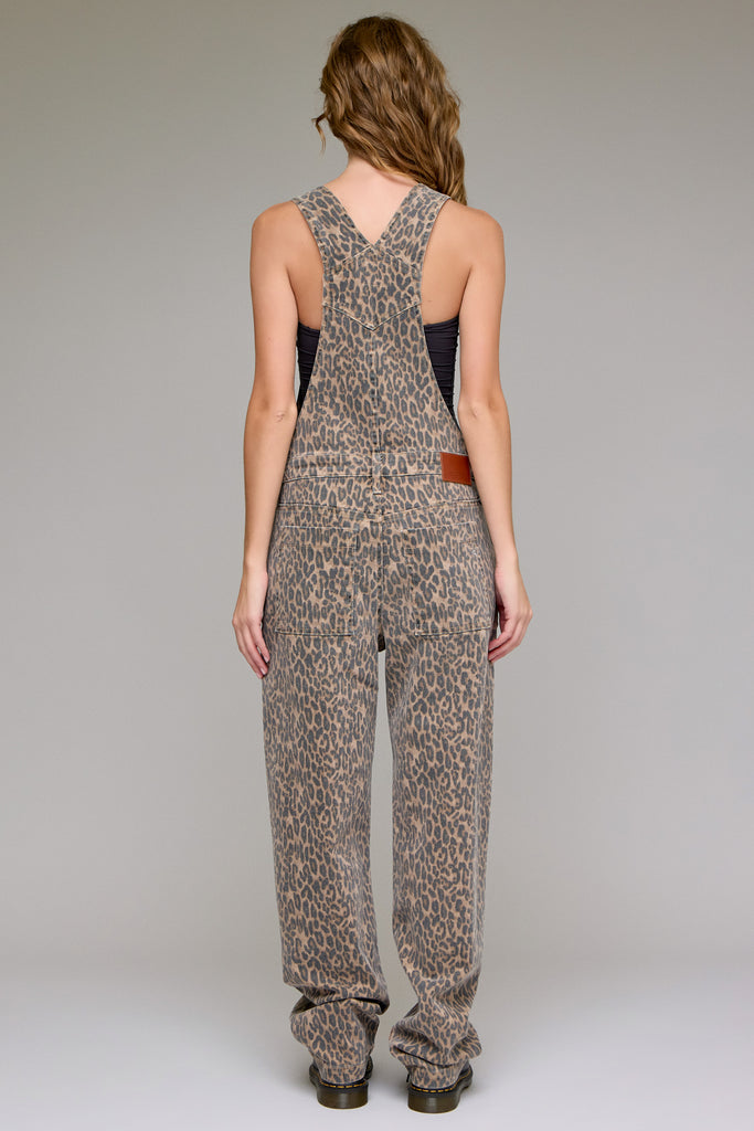 [DYLAN] Cheetah Print Baggy Overalls