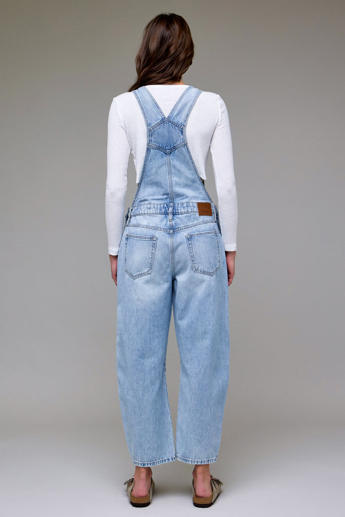 [DYLAN] Light Wash Classic Barrel Cropped Overall