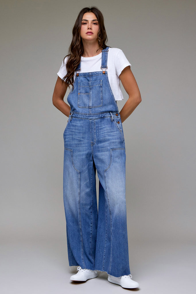 [DYLAN] Medium Wash Super Soft Western 30" Inseam Overall