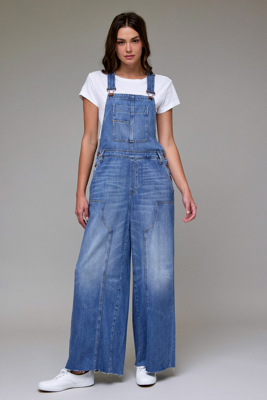 [DYLAN] Medium Wash Super Soft Western 30" Inseam Overall