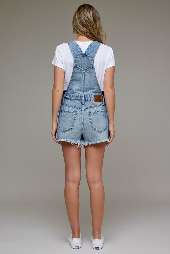 [DYLAN] Medium Wash Frayed Hem Shortall