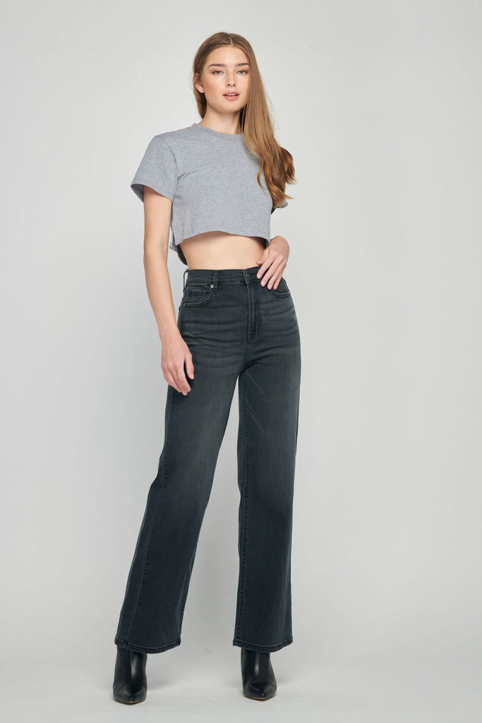 [LOGAN] Black High Rise 31" Inseam Dad Jean