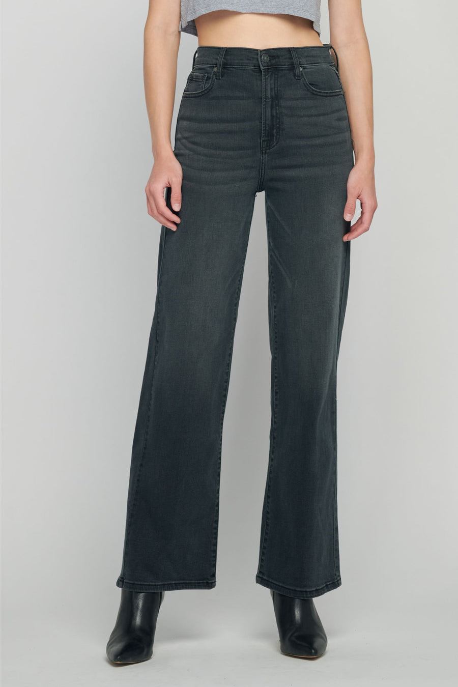 [LOGAN] Black High Rise 31" Inseam Dad Jean