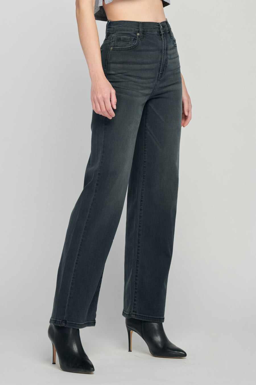 [LOGAN] Black High Rise 31" Inseam Dad Jean