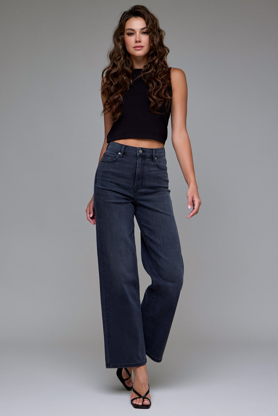 [LOGAN] Black High Rise 31" Inseam Dad Jean