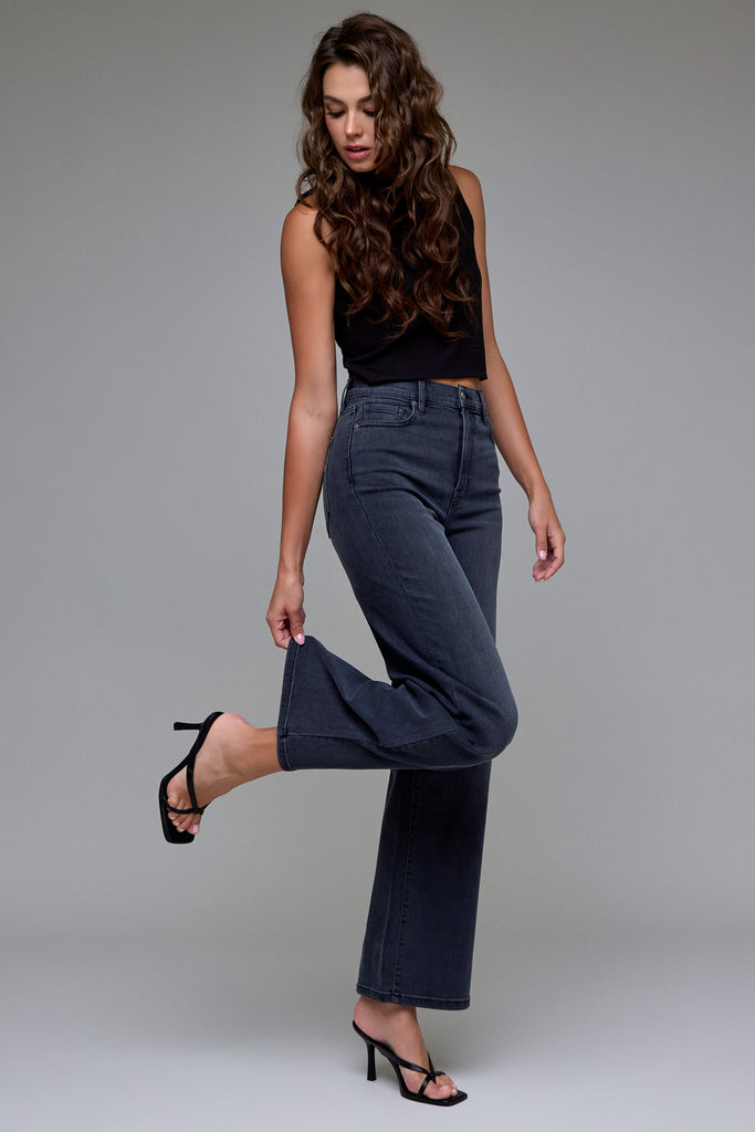 [LOGAN] Black High Rise 31" Inseam Dad Jean