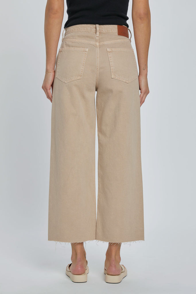 [NORI] KHAKI CROPPED WIDELEG