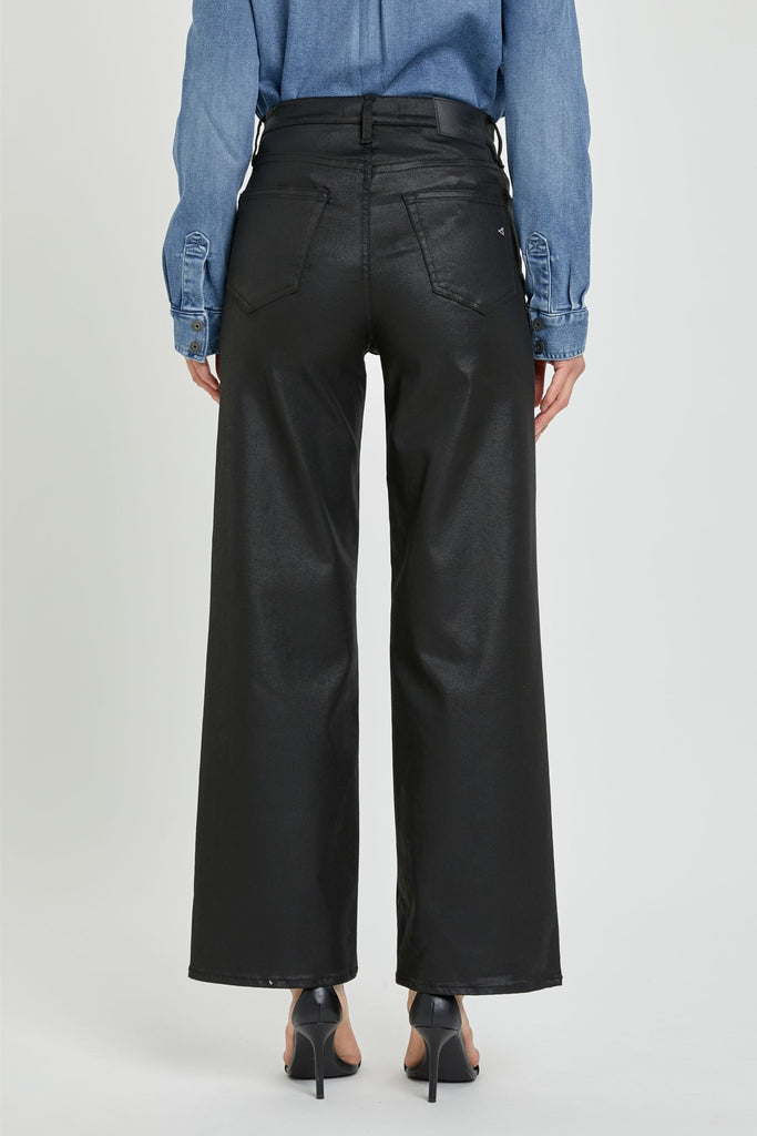 [LOGAN] BLACK COATED CLEAN DAD JEAN