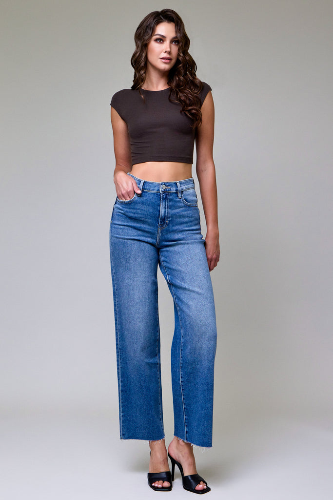 [LOGAN] Medium Dark Clean Stretch Dad Jean