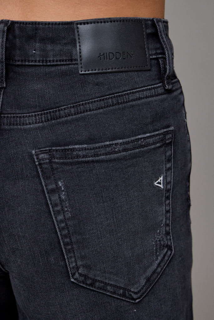 [NORI] Black Clean Cropped Wide leg