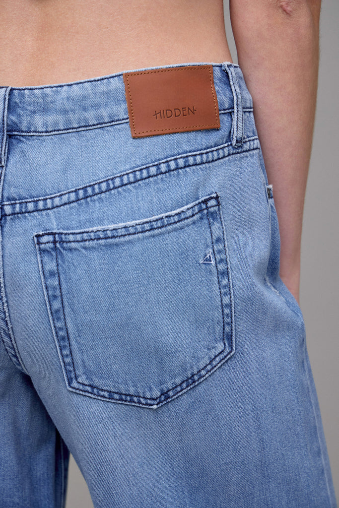 [NORI] Medium Dark Midrise Super Soft 31" Inseam Wide leg