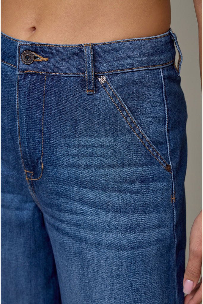 [NORI] Dark Wash 31" Inseam Wide leg Trouser