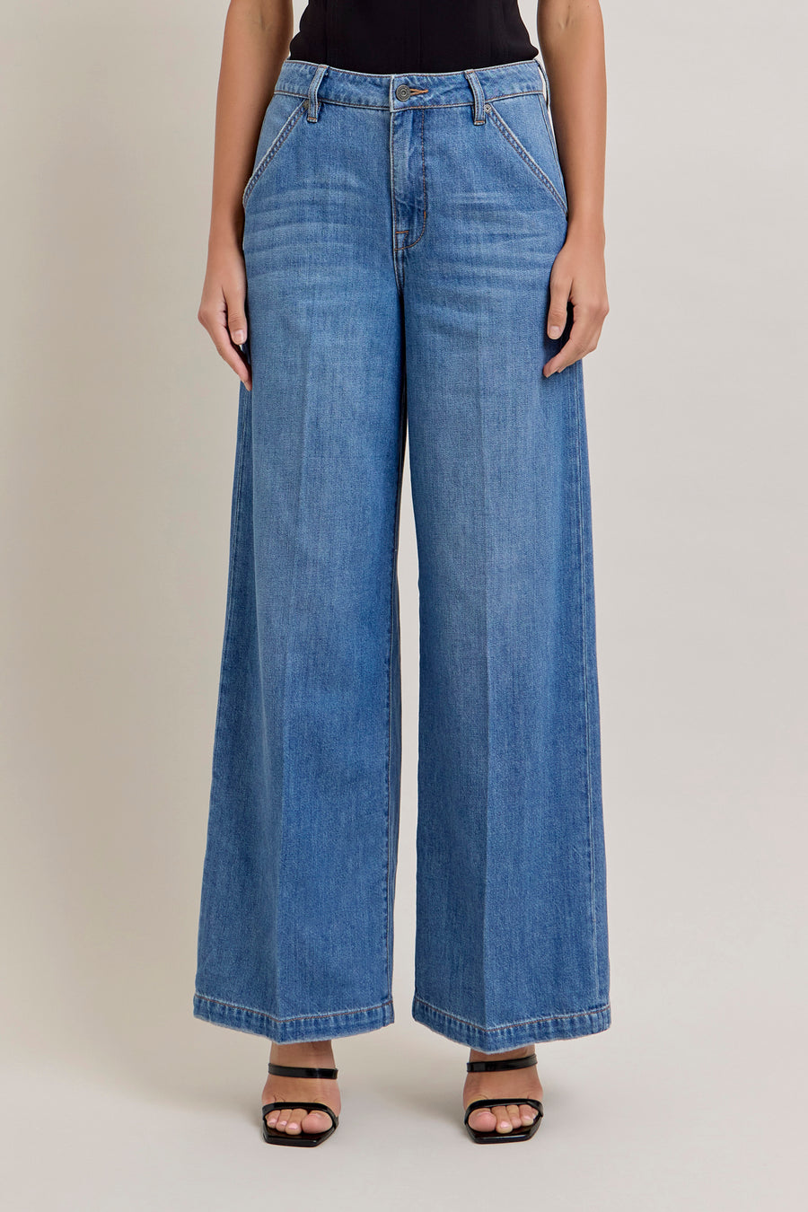 [NORI] MEDIUMDARK WASH 31" INSEAM WIDELEG TROUSER