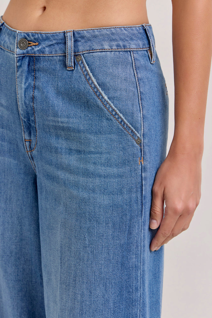 [NORI] MEDIUMDARK WASH 31" INSEAM WIDELEG TROUSER