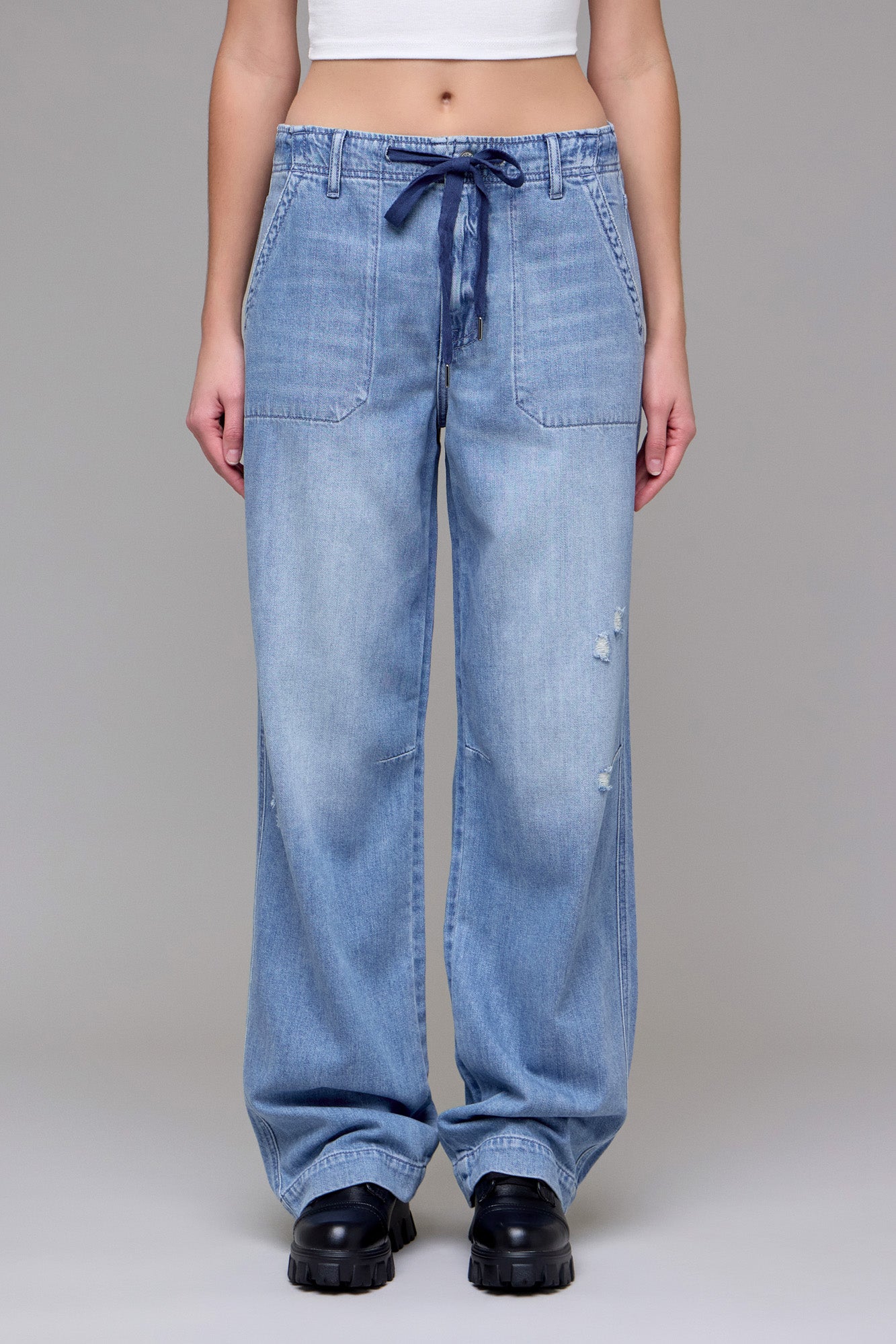  Jeans Essential Daily バッグ Zw Collection Relaxed Fit Wide Leg Extra Long Mid Rise Jeans