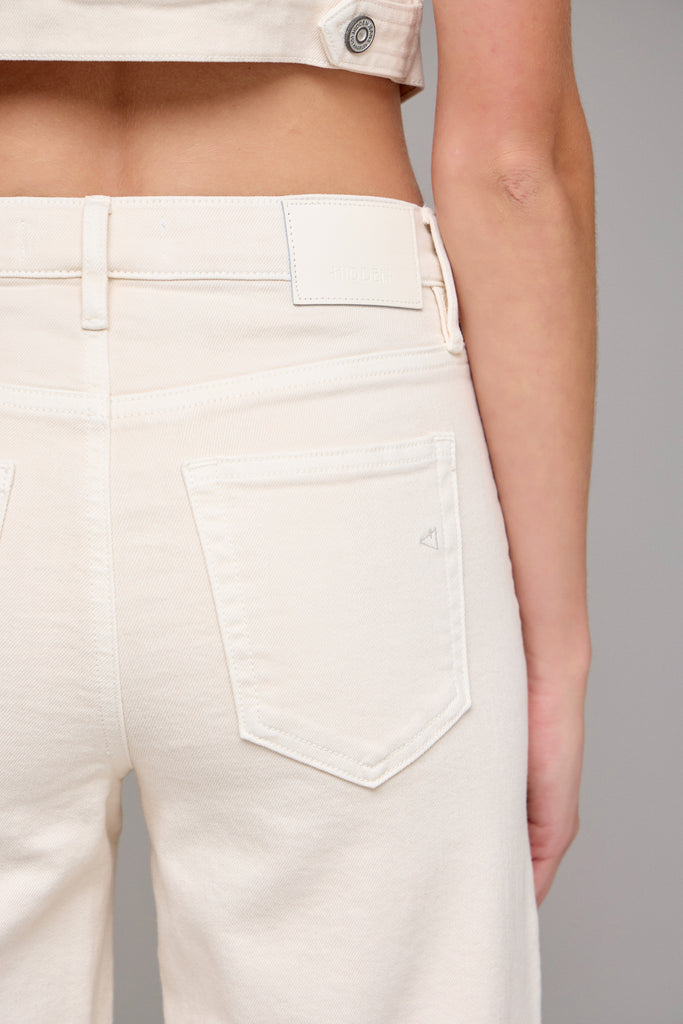 [LOGAN] Ecru Wash Clean Stretch 28" Inseam Dad Jean