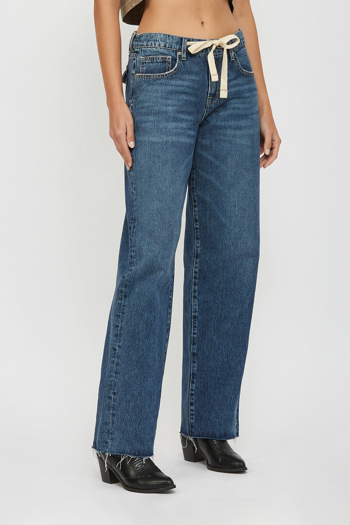 [ALYX] DARK WASH LOW SLUNG 33" INSEAM BAGGY JEANS