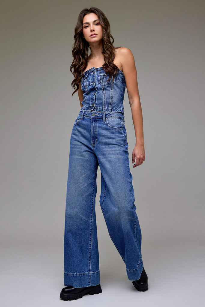 [NORI] Medium Dark Clean Classic Extra Wide Leg