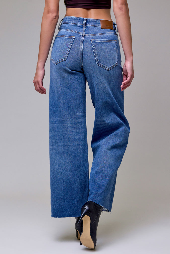 [NORI] Dark Wash Clean Stretch 31" Inseam Wide leg