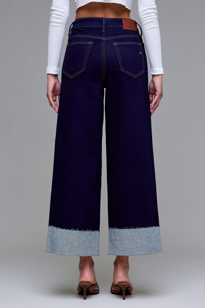 [NORI] Rinse Wash Cuffed 28" Inseam Wide leg