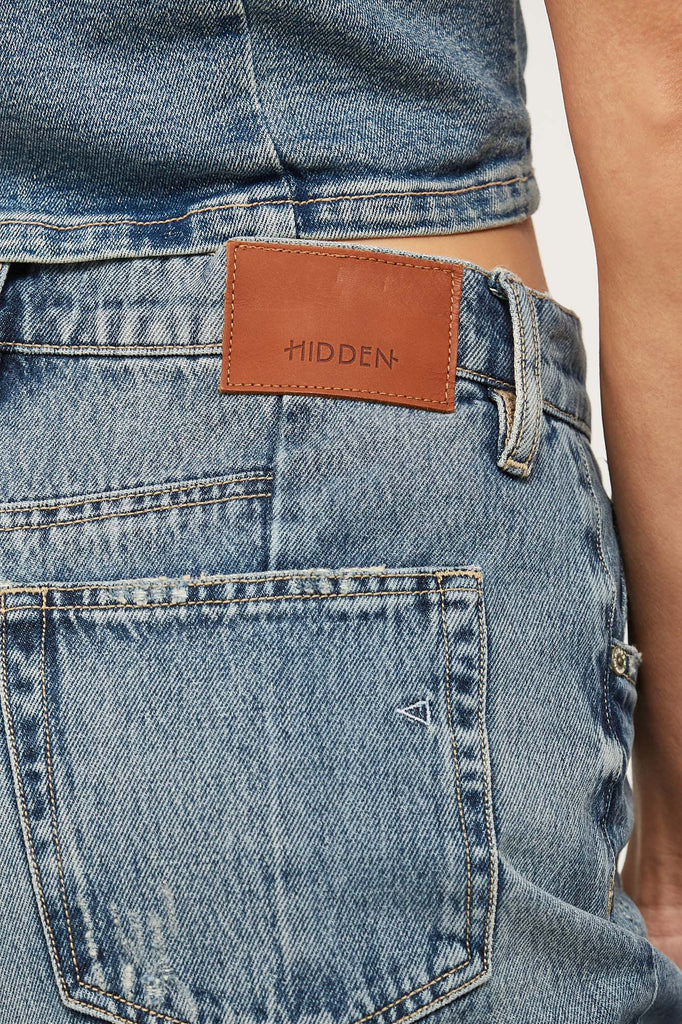 [NORI] MEDIUM DARK MOTO SEAM EXTRA WIDELEG
