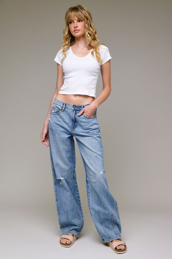 [ALYX] Medium Wash Low Slung Dart Detail Baggy Jean