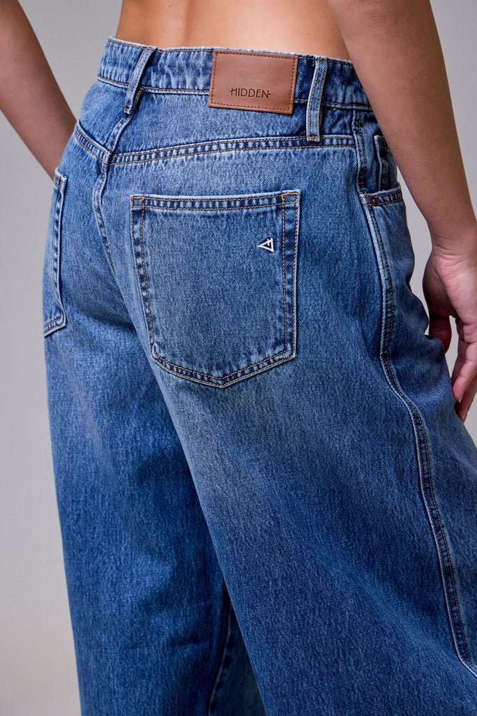 [SAMMIE] Medium Dark Clean Classic High Rise Fit Jeans