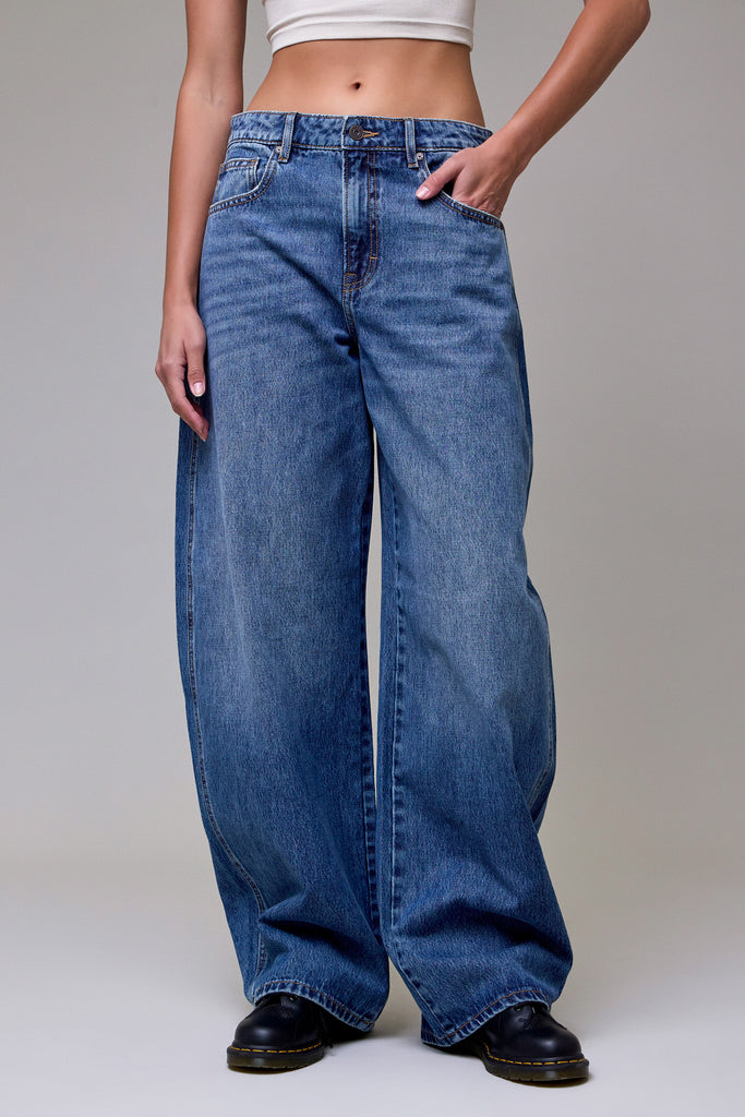 [SAMMIE] Medium Dark Clean Classic High Rise Fit Jeans