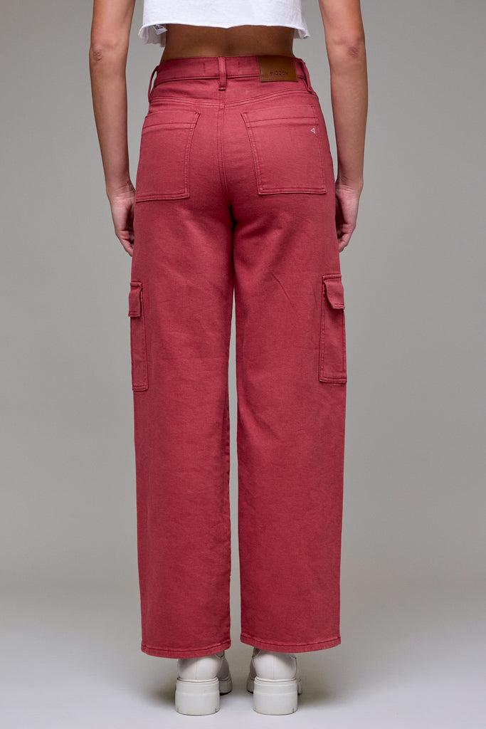 [LOGAN] Marsala Wash Cargo Stretch Dad Jean