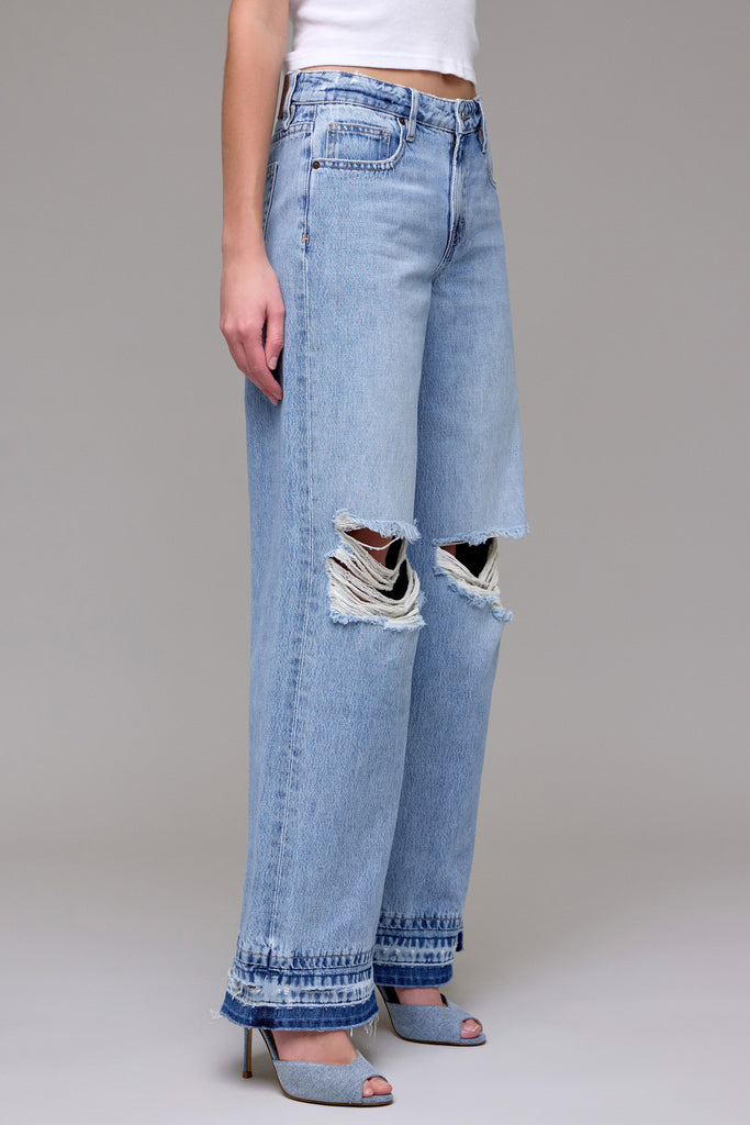 [NORI] Medium Wash Classic Low Rise Extra Wide leg