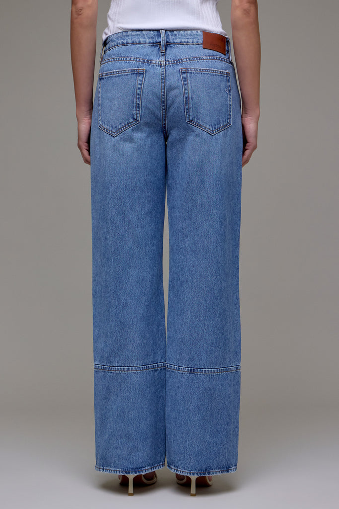 [LOGAN] Medium Wash Front Seam Classic Relaxed Dad Jean