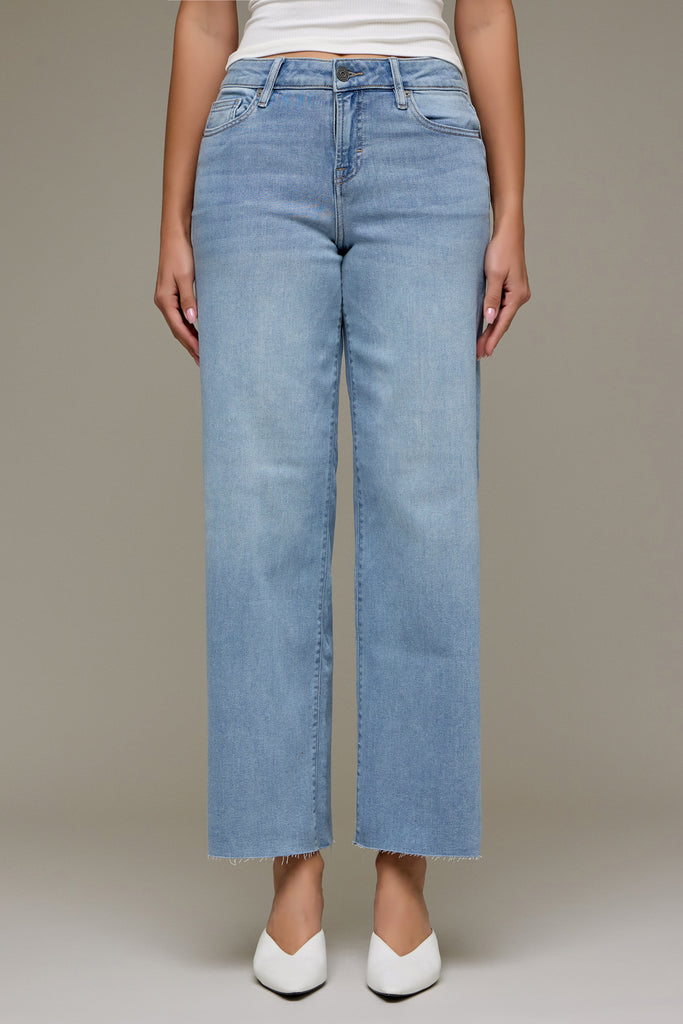 [LOGAN] VINTAGE WASH STRETCH MID RISE DAD JEAN