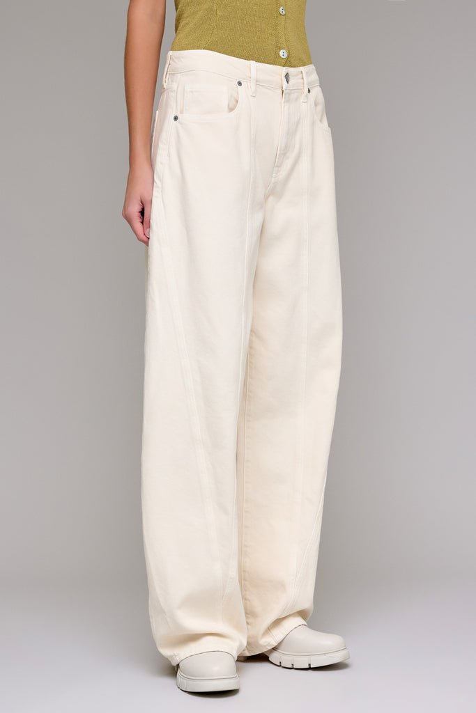 [SAMMIE] Ecru Wash Seamed Barrel Jean