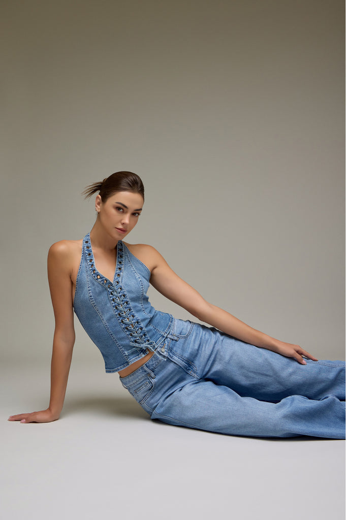 [NORI] Medium Light 33" Inseam Super Wide leg