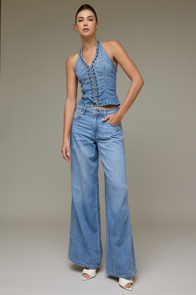 [NORI] Medium Light 33" Inseam Super Wide leg