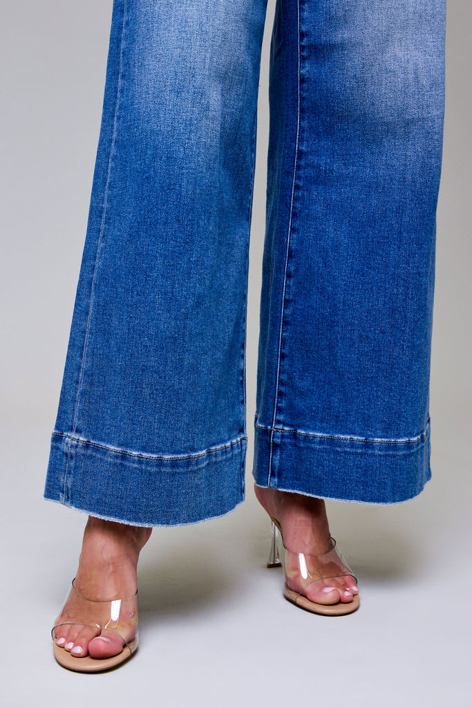 [NORI] Medium Dark Welt Pocket 32" Inseam Super Wide leg