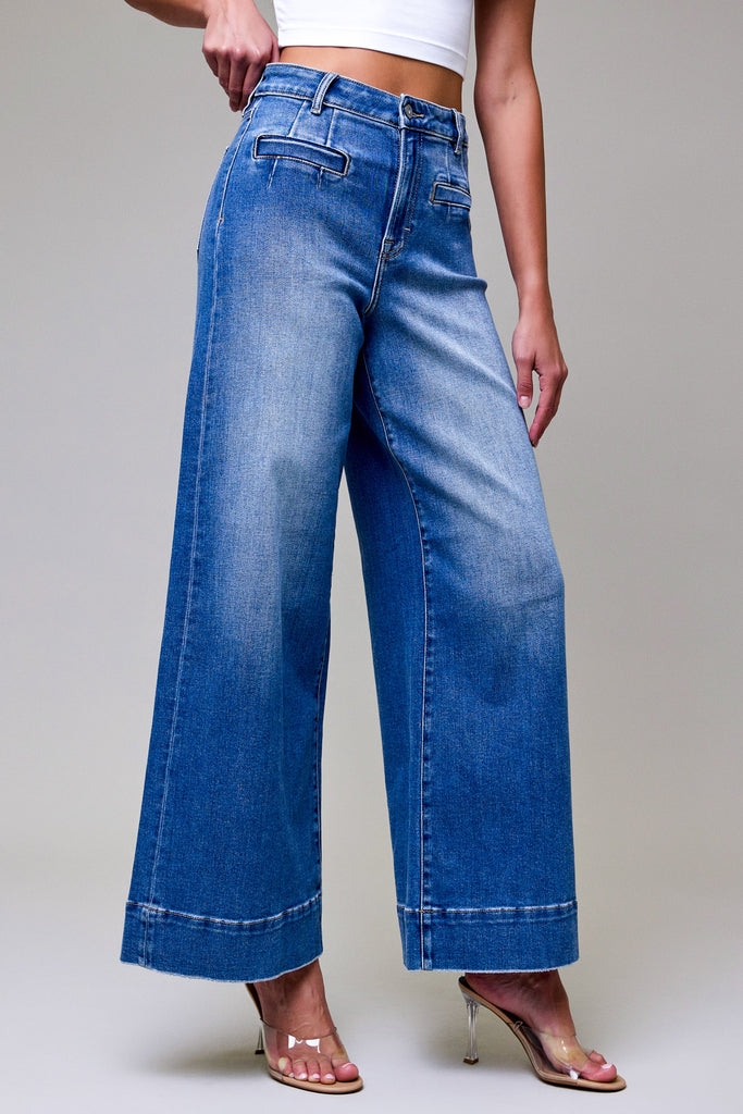 [NORI] Medium Dark Welt Pocket 32" Inseam Super Wide leg