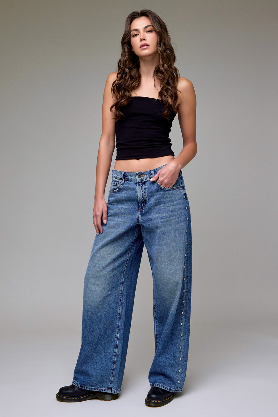 [ALYX] Medium Wash Side Stud Oversized Baggy Jean