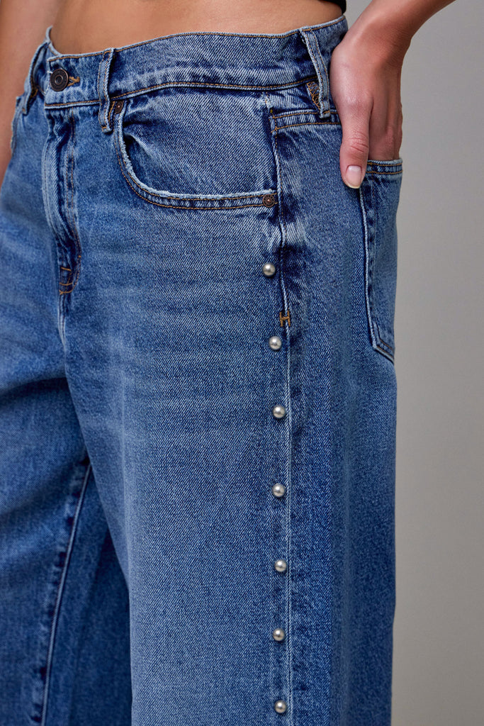 [ALYX] Medium Wash Side Stud Oversized Baggy Jean