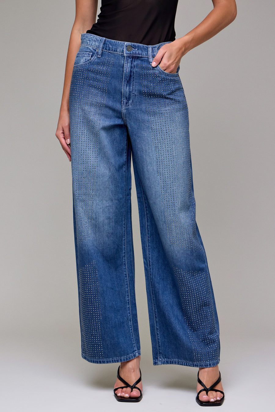 [ALYX] Dark Wash Super Soft Rhinestone Embellished Oversized Baggy Jean